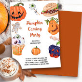 Pumpkin Carving und Halloween Food Party Einladung