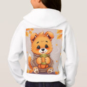 Pumpkin Cat and Dog Personalizable Girl's Hoodie (Rückseite)