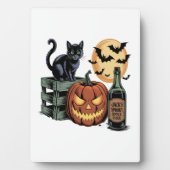 Pumpkin Cat Beer Halloween Fotoplatte (Vorderseite)