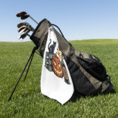 Pumpkin Cat Ber Halloween Golfhandtuch (Gras)