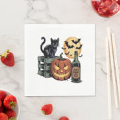 Pumpkin Cat Ber Halloween Serviette (Beispiel)