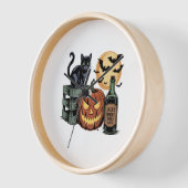 Pumpkin Cat Ber Halloween Uhr (Winkel)