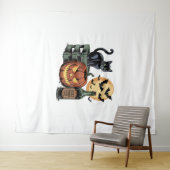 Pumpkin Cat Ber Halloween Wandteppich (Beispiel (Horizontal))