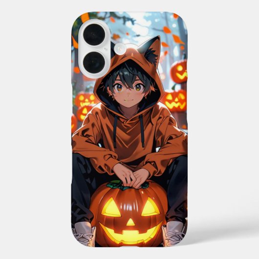 Pumpkin Cat Boy Case-Mate iPhone Hülle (Rückseite)