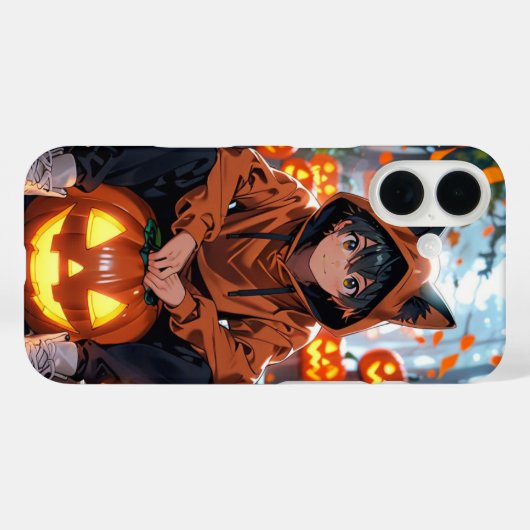 Pumpkin Cat Boy Case-Mate iPhone Hülle (Rückseite (Horizontal))