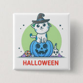 Pumpkin Cat Button (Vorderseite)