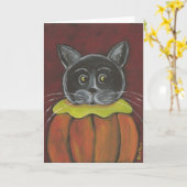 Pumpkin Cat Card by Liz Revit Karte (Gelbe Blume)