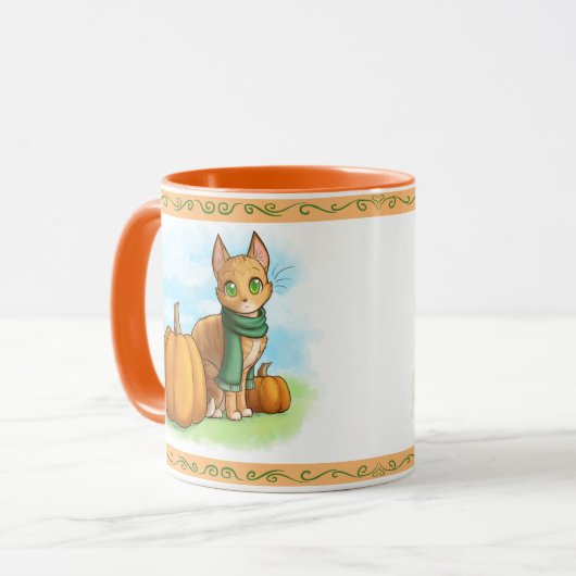Pumpkin Cat Tasse (Vorderseite Links)