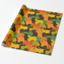 Pumpkin Cats Wrapping Paper