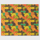 Pumpkin Cats Wrapping Paper Geschenkpapier (Flach)