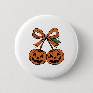 Pumpkin Cherries Herbst Girls Halloween Herbst Button