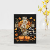 Pumpkin Christian Give Thanks To The Lord Floral F Karte (Gelbe Blume)