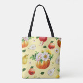 Pumpkin, Chrysanthemum: Herbstfruchtillustrierung. Tasche (Rückseite)