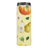 Pumpkin, Chrysanthemum: Herbstfruchtillustrierung. Thermosbecher (Rückseite)