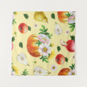 Pumpkin, Chrysanthemum: Herbstfruchtillustrierung. Wandteppich (Vorderseite (Horizontal))