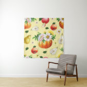 Pumpkin, Chrysanthemum: Herbstfruchtillustrierung. Wandteppich (Beispiel)
