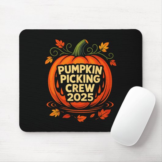Pumpkin Cking Crew 2025 Halloween Pumpkin Crew Mousepad (Mit Mouse)