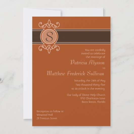 Pumpkin Classic Ernte Hochzeit Einladung (Vorderseite)