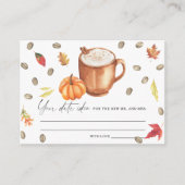 Pumpkin Coffee Brautparty Begleitkarte (Vorderseite)