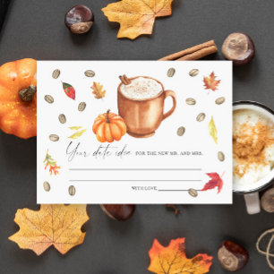 Pumpkin Coffee Brautparty Begleitkarte