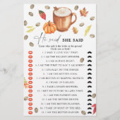 Pumpkin Coffee Brautparty Er sagte, sie sagte (Vorderseite)