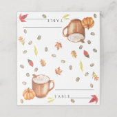 Pumpkin Coffee Brautparty - Hochzeit Platzkarten (Außenseite Aufgefaltet)