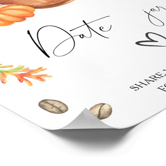 Pumpkin Coffee Brautparty Poster (Ecke)