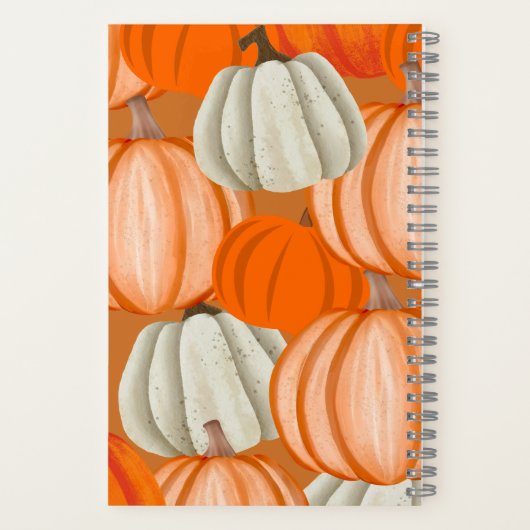 Pumpkin Collage Notebook Autumn Aesthetic Journal Notizblock (Rückseite)