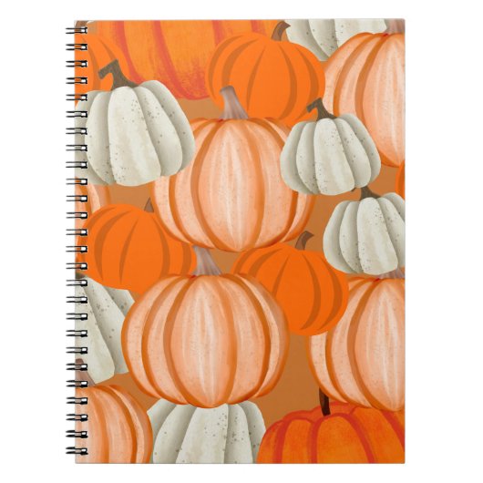 Pumpkin Collage Notebook – Autumn Aesthetic Notizblock (Vorderseite)