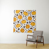 Pumpkin color seamless pattern, hand drawn squash wandteppich (Beispiel)