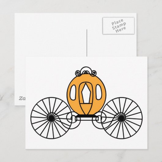 Pumpkin Colored Coach Postkarte (Vorne/Hinten)