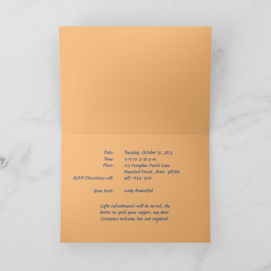 Pumpkin Conspiracy Hallowe'en Party Einladung (Innenseite)
