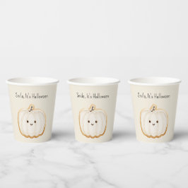 Pumpkin Cookie Smile Halloween Pappbecher