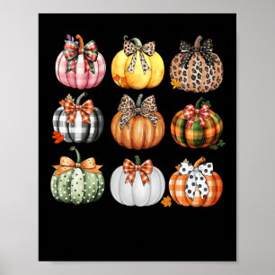 Pumpkin Coquette Bow Jahreszeit Erntedank Herbstfe Poster