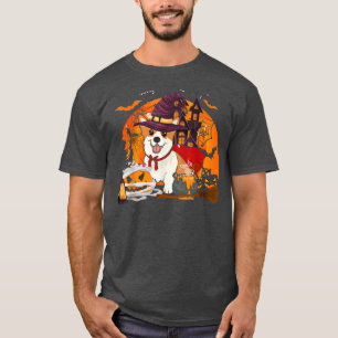 Pumpkin Corgi Dog Funny Halloween Corgi Dog Lover T-Shirt