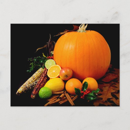 PUMPKIN CORN & OBST POSTKARTE (Vorderseite)