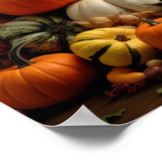 Pumpkin Cornucopia Digitaldruck Poster (Ecke)
