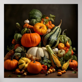 Pumpkin Cornucopia Digitaldruck Poster