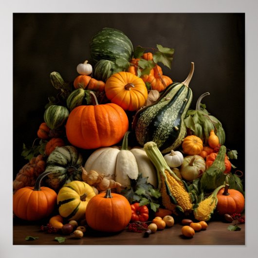 Pumpkin Cornucopia Digitaldruck Poster (Vorne)