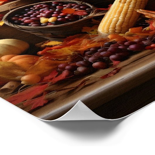 Pumpkin Cornucopia Digitaldruck Poster (Ecke)