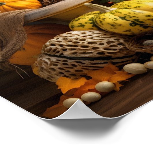 Pumpkin Cornucopia Digitaldruck Poster (Ecke)