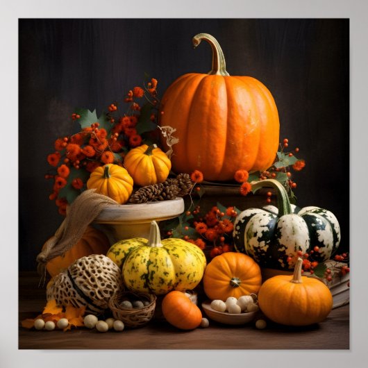 Pumpkin Cornucopia Digitaldruck Poster (Vorne)