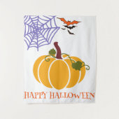 Pumpkin Cosy Halloween Night Cross Design Muster Wandteppich (Vorderseite)