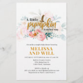 Pumpkin Couples Baby Dusche Blumenladen Briefpapier (Vorderseite)