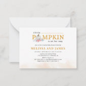 Pumpkin Couples Kinderdusche Rosa Blumenladen Mitteilungskarte (Vorderseite)