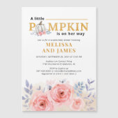 Pumpkin Couples Kinderdusche Wasserfarbe Lilac Pin Magneteinladung (Vorderseite)