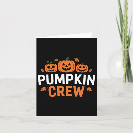 Pumpkin Crew Funny Matching Pumpkin Patch Familie Karte (Vorderseite)