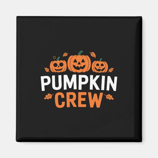 Pumpkin Crew Funny Matching Pumpkin Patch Familie Magnet (Vorne)