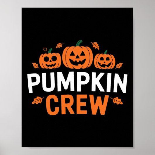 Pumpkin Crew Funny Matching Pumpkin Patch Familie Poster (Vorne)