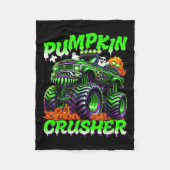 Pumpkin Crusher Monster Truck Ghosts Halloween For Fleecedecke (Vorderseite)